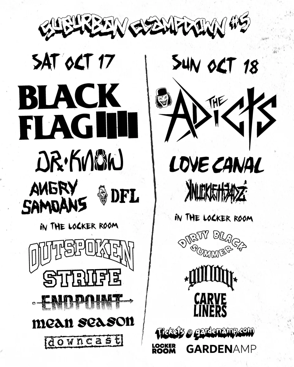Black Flag 2026–2027 tour poster